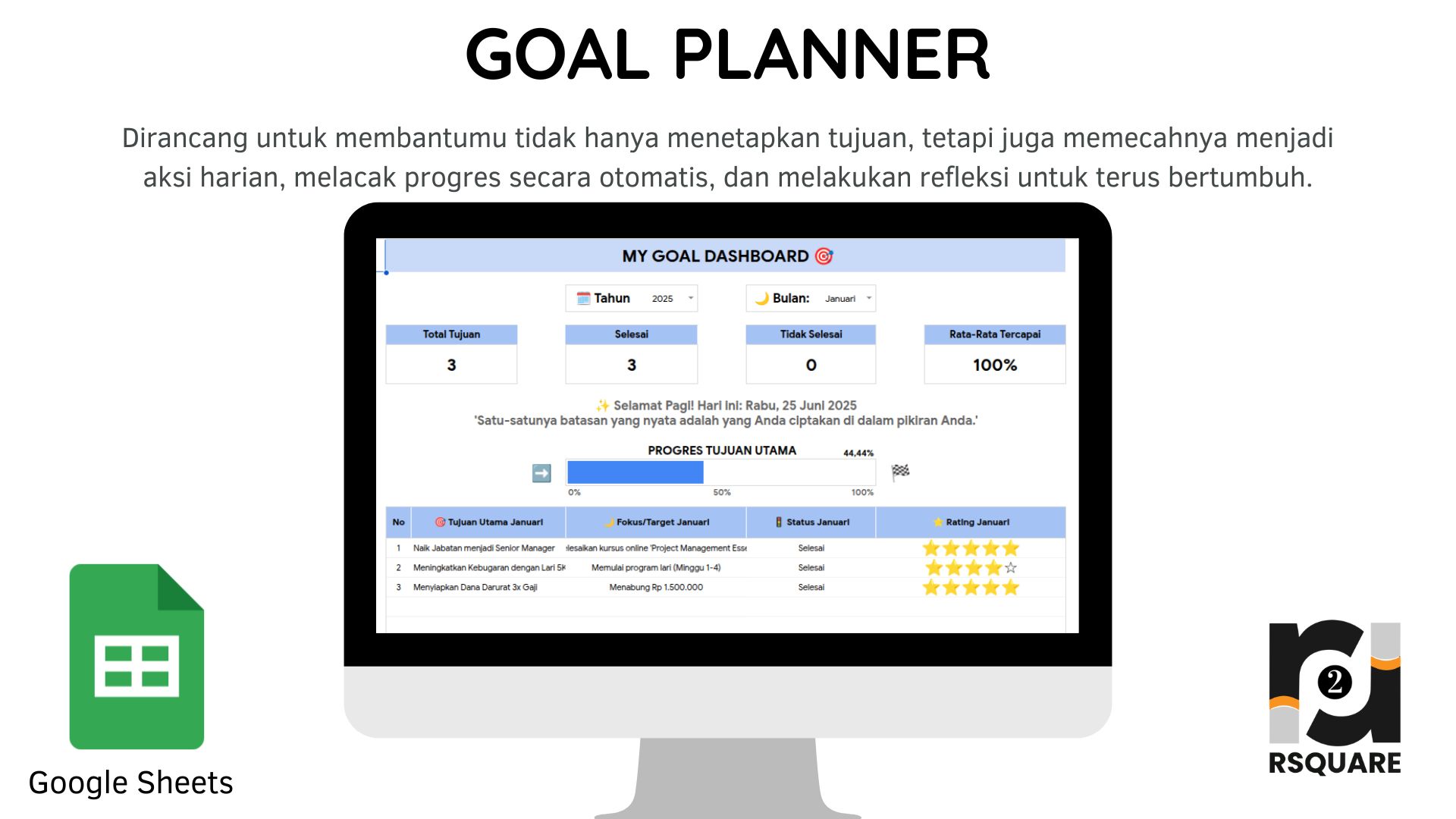 Goal Planner Template